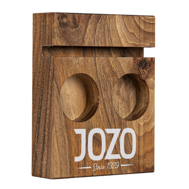 BLOC Solid - Menukaarthouder Notenhout Jozo Logo