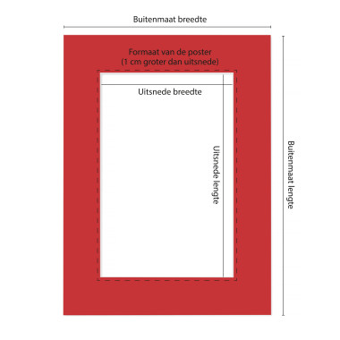 Passe Partout Rood - Maatwerk Calculator