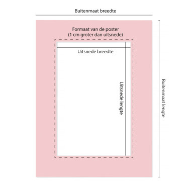Passe Partout Roze - Maatwerk Calculator