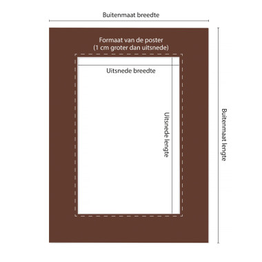 Passe Partout Bruin - Maatwerk Calculator