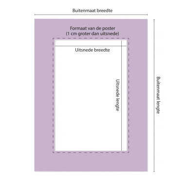 Passe Partout Lila - Maatwerk Calculator