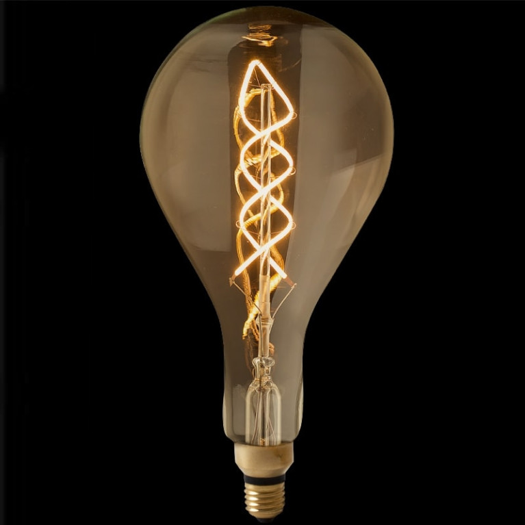 Willen Betrokken Verslaggever Filament LED Peer Lamp XXL Gold E27 Kopen? Ø160mm | 3.0 Watt