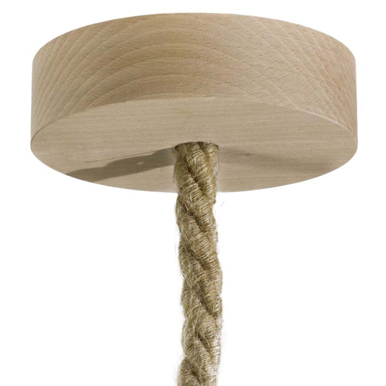 Plafondkap Hout 1 uitgang XL Snoer