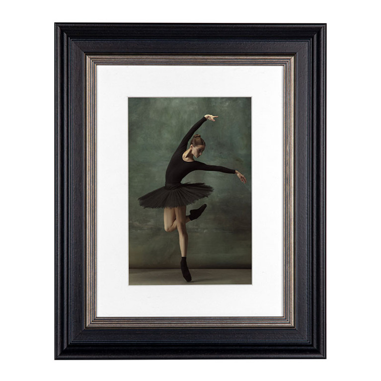 Fotolijst Mozart Zwart/Zilver A3 (29,7x42 cm) - Art Print en Passe Partout