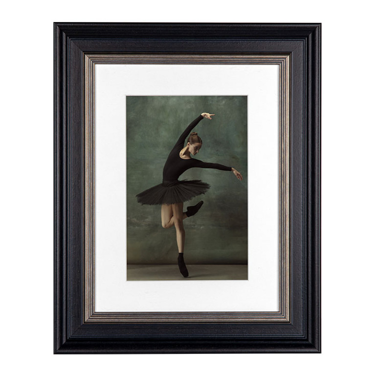 Fotolijst Mozart Zwart/Zilver 60x70 cm - Art Print en Passe Partout