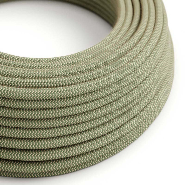 Strijkijzersnoer Zebra Beige Groen