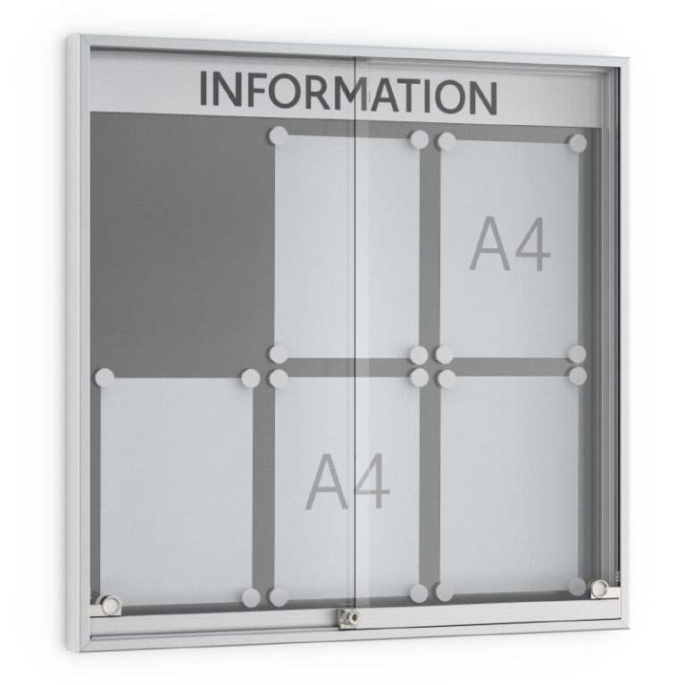 Informatiekast Binnen Schuifdeur 6x A4 Premium