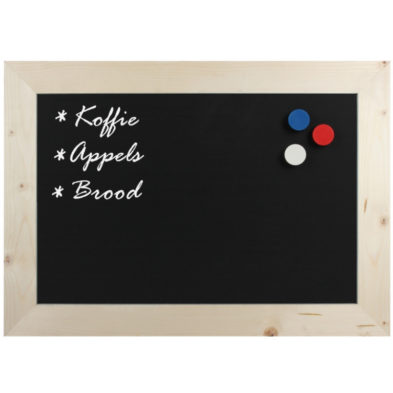 Krijtbord Magnetisch Hout Blank 40x50 cm