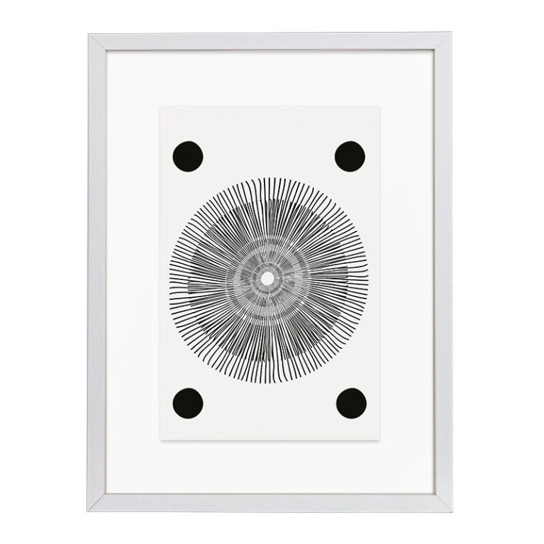Wissellijst Hout Wit A4 - Art Print en Passe Partout