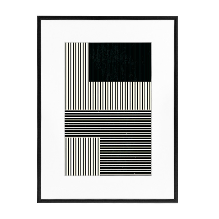 Wissellijst Zwart 70x90cm met print