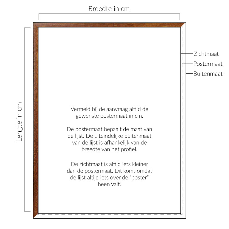 Wissellijst Houtlook Beuken - Maatwerk 