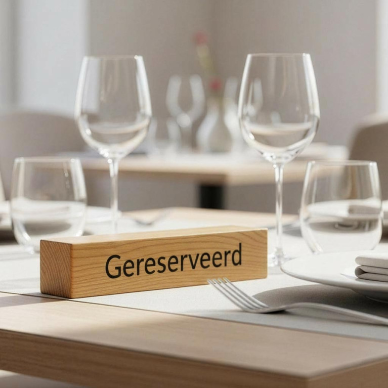Oacklux Gereserveerd Bordje Eikenhout 