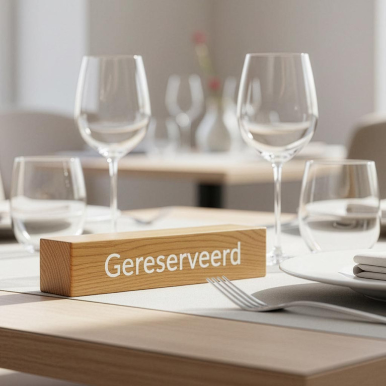 Oacklux Gereserveerd Bordje Eikenhout 