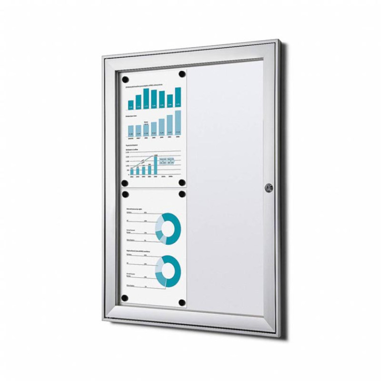 Informatiekast Binnen Whiteboard 4x A4