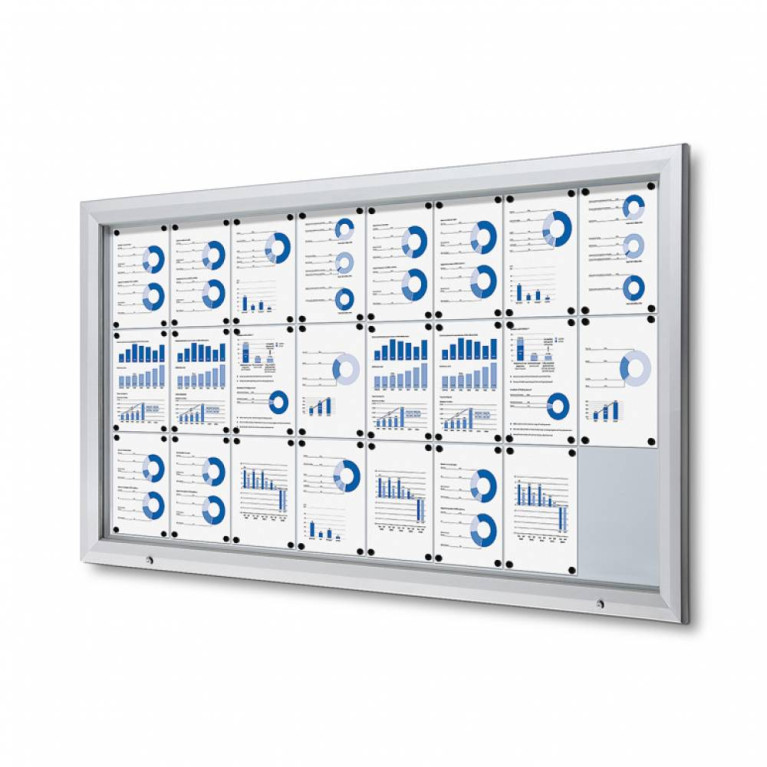 Informatiekast Buiten Whiteboard 24x A4