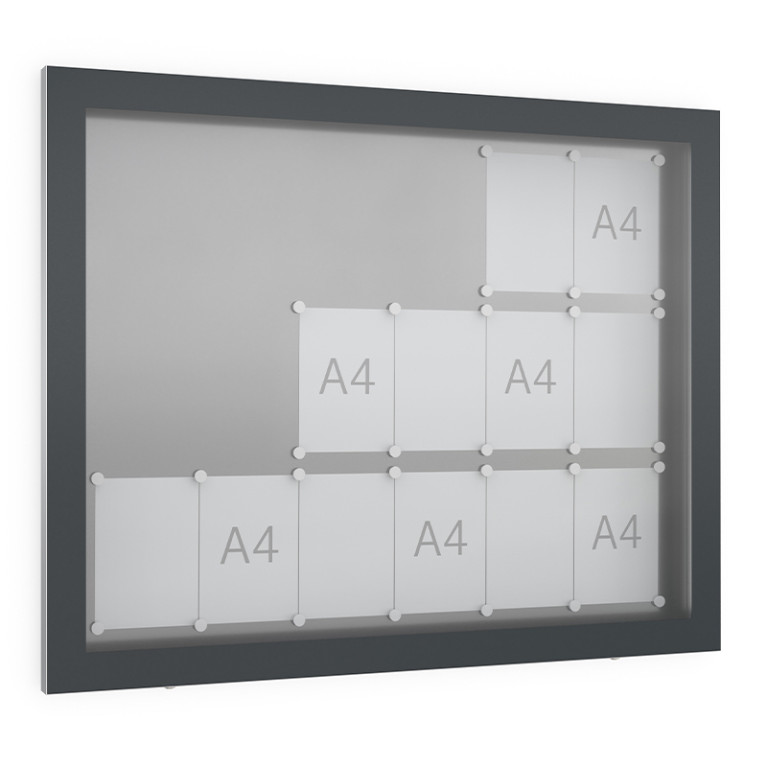 Informatiekast Buiten Draaideur 18x A4 Antracietgrijs