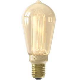 Calex Glasfiber LED Edison Gold Ø64 E27 3.5W