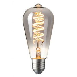 Filament LED Lamp Edison Curl Titanium E27 4W