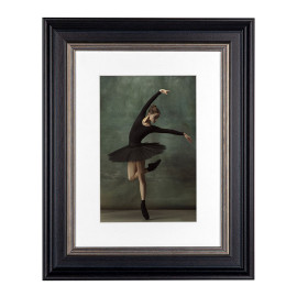 Fotolijst Mozart Zwart/Zilver 40x50 cm - Art Print en Passe Partout