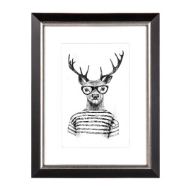Fotolijst Salieri Zwart/Zilver A3 (29,7x42 cm) - Art Print en Passe Partout