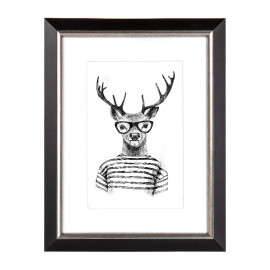 Fotolijst Salieri Zwart/Zilver 24x30 cm - Art Print en Passe Partout