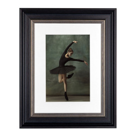 Fotolijst Mozart Zwart/Zilver 24x30 cm - Art Print en Passe Partout