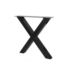 Stalen X-poot 10x10 cm Zwart