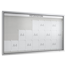 Informatiekast Buiten Draaideur 27x A4 Economy