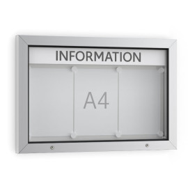 Informatiekast Buiten Draaideur 3x A4 Economy