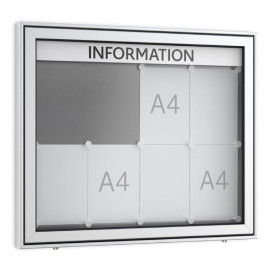 Informatiekast Buiten Draaideur 8x A4 Premium