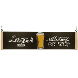 Krijtbord Hook Eiken Industrial 32x136cm met krijt tekening