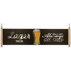 Krijtbord Hook Eiken Industrial 36x136cm Schakel