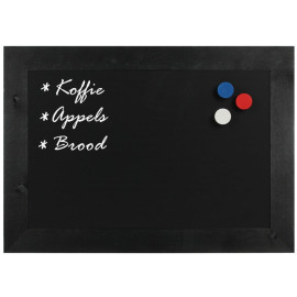 Krijtbord Magnetisch Hout Zwart 40x50 cm