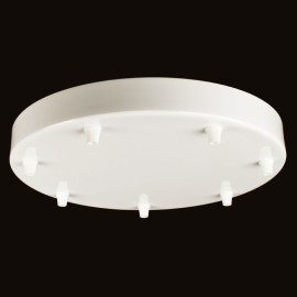Plafondkap XXL Rond Ø30 cm Wit 7 snoeren