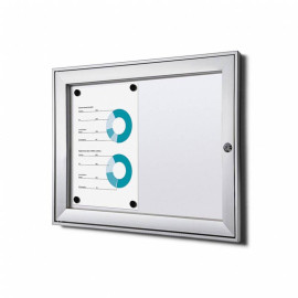 Informatiekast Binnen Whiteboard 2x A4