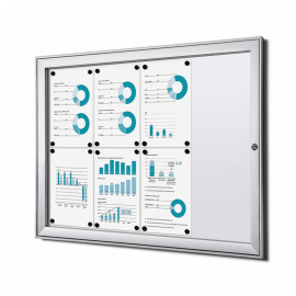 Informatiekast Binnen Whiteboard 8x A4