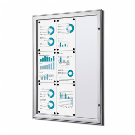 Informatiekast Binnen Whiteboard 9x A4