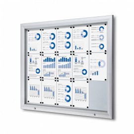 Informatiekast Buiten Whiteboard 15x A4