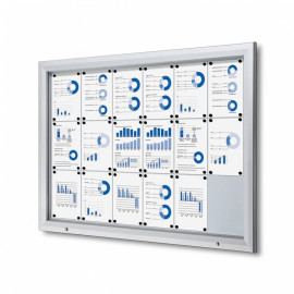 Informatiekast Buiten Whiteboard 18x A4 