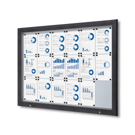 Informatiekast Buiten Whiteboard 18x A4 Antracietgrijs
