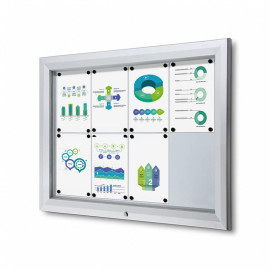 Informatiekast Buiten Whiteboard 8x A4