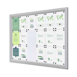 Informatiekast Buiten Whiteboard 18x A4 Breed
