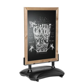Stoepbord ChalkPro Steigerhout 80x105 cm sfeer
