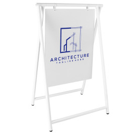 Stoepbord Swing Sign A-Frame White - met bedrukking