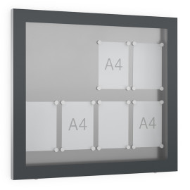 Informatiekast Buiten Draaideur 8x A4 Antracietgrijs