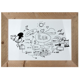 Whiteboard Steigerhout 40x50 cm Overview Sfeer