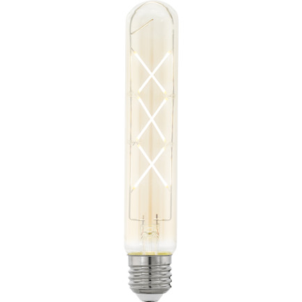 Filament LED Lamp Buis Vintage Cross Amber 185 mm Ø30 mm E27 4W