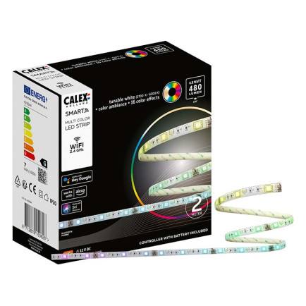 Calex Smart RGB + Wit Led strip 2M - Product met doos