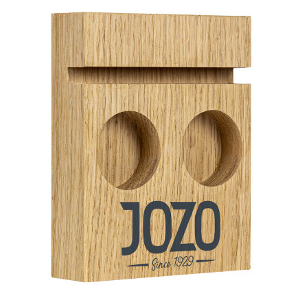 BLOC Solid - Menukaarthouder Eikenhout Ø 46 mm, Diepte 20 mm Jozo Logo