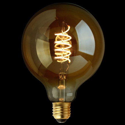 Filament LED Lamp Globe XL Curl Gold Ø125mm E27 3.8W